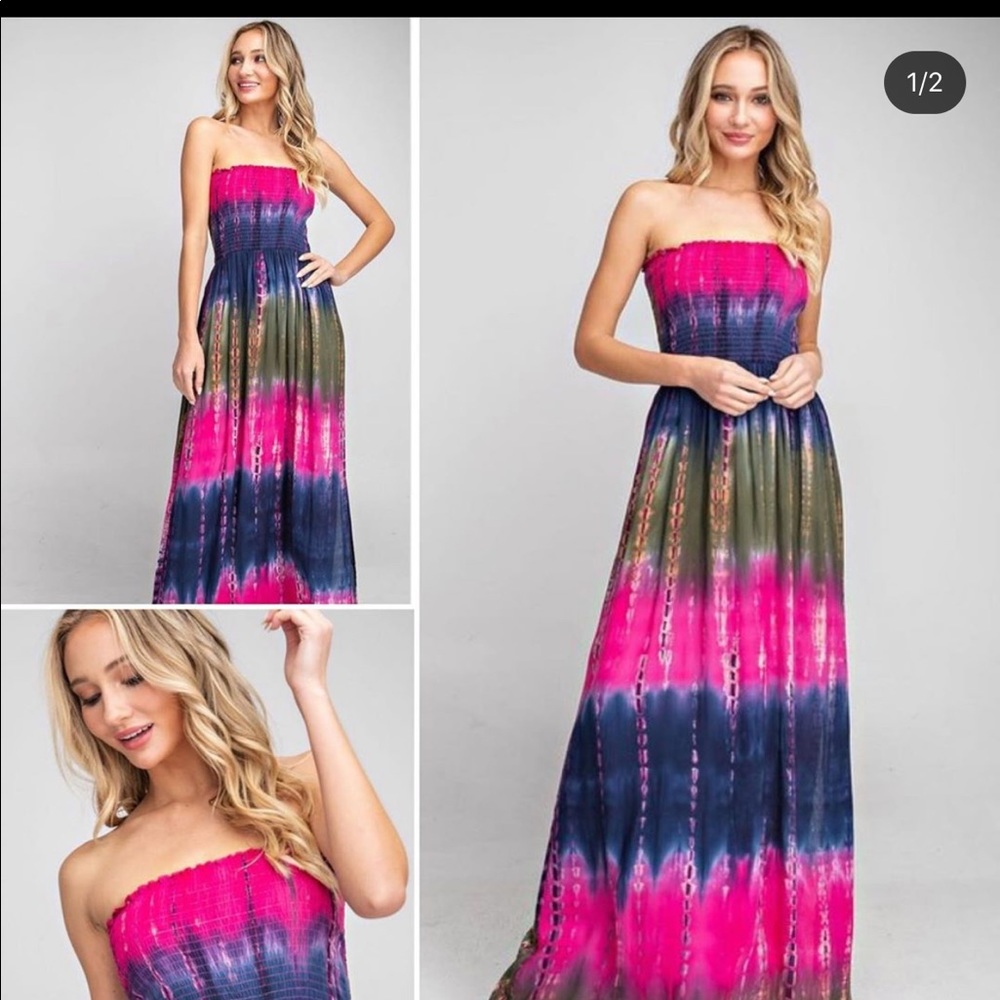 Strapless smock Maxi!